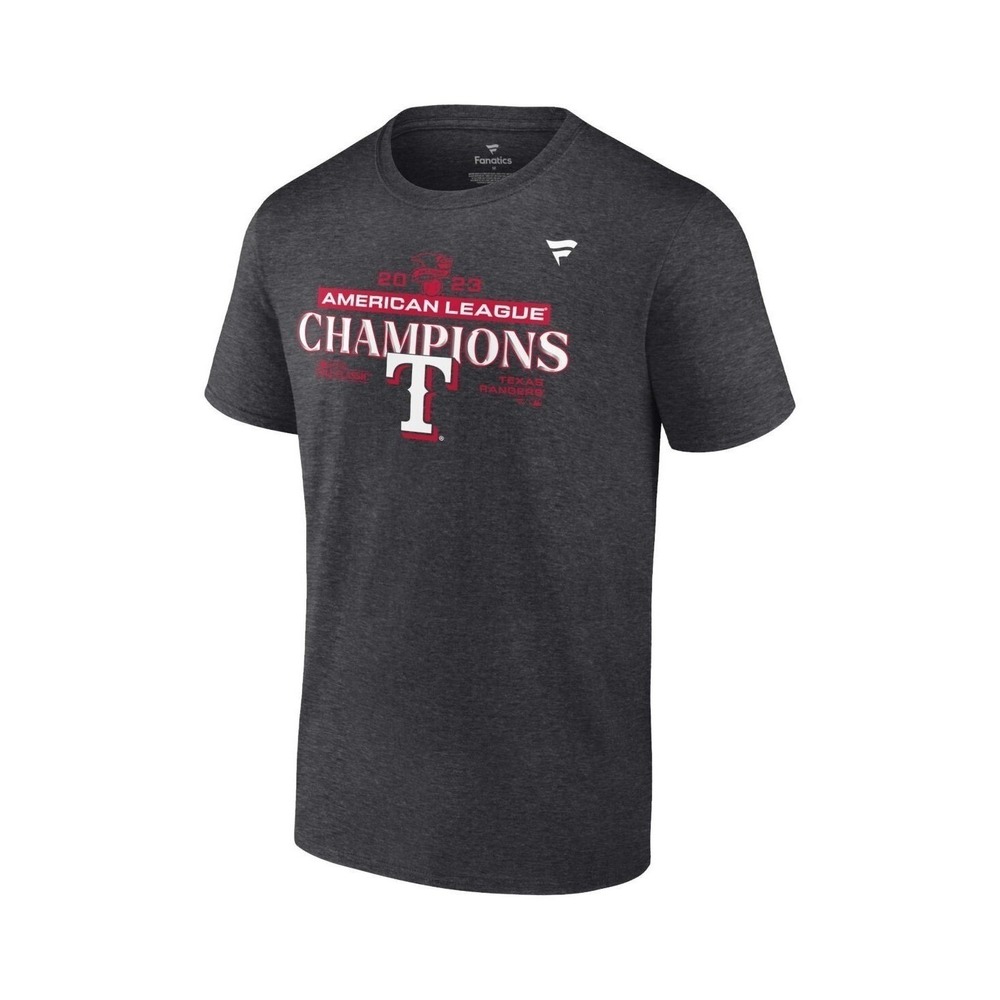 Mens Fanatics Charcoal Texas Rangers 2023 American League Champions Medium 25554